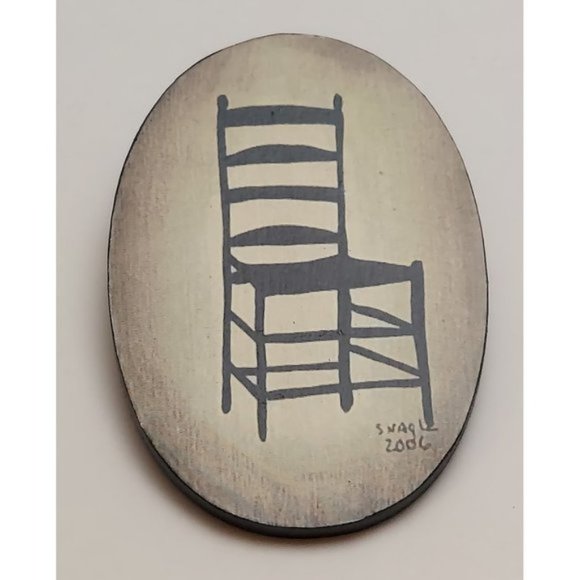 Colonial Ladder Back Chair Pin Brooch Sue Nagle 2006 - Picture 1 of 2